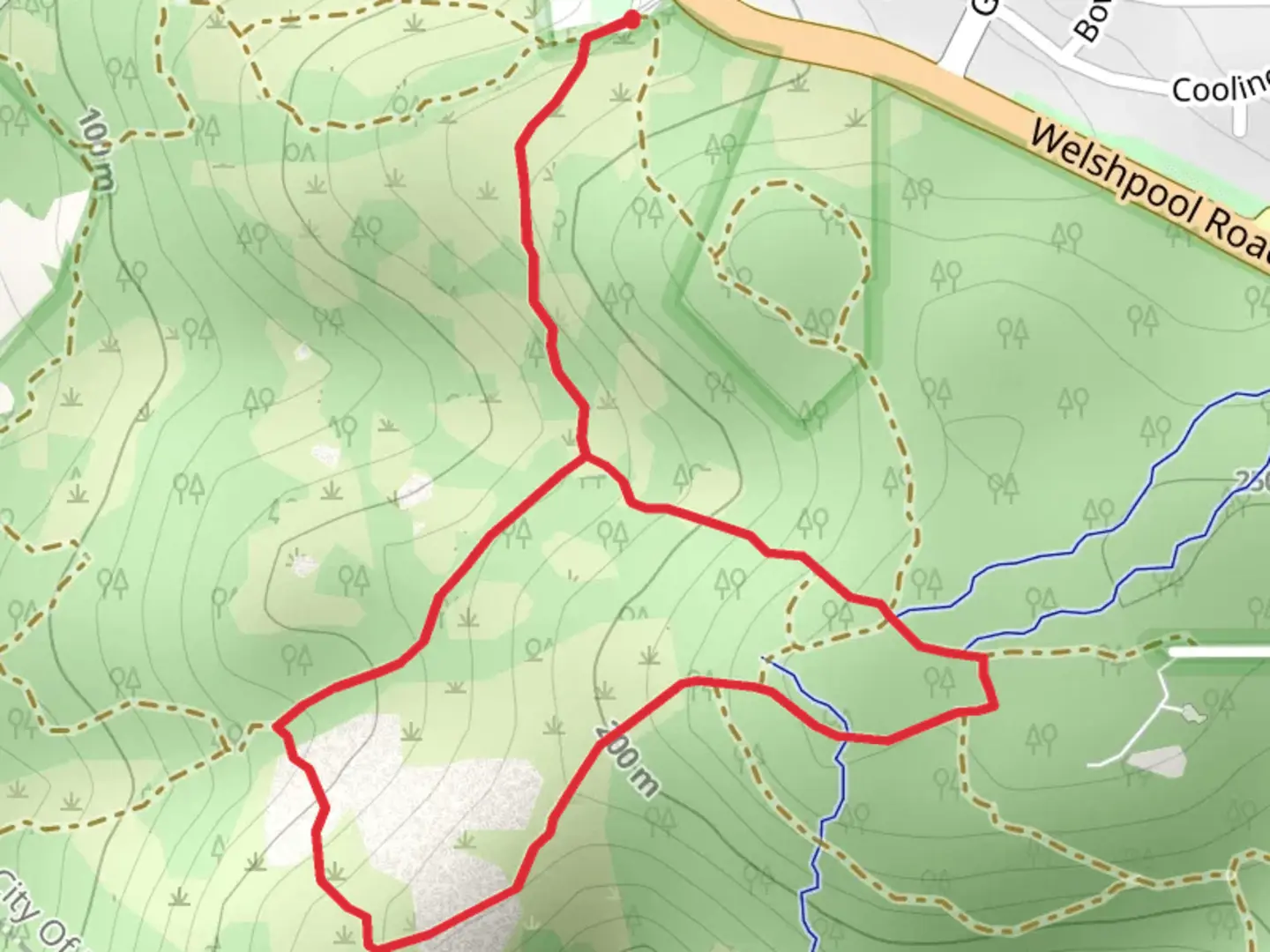 An image depicting the trail Lions Lookout Walk and its surrounding area.
