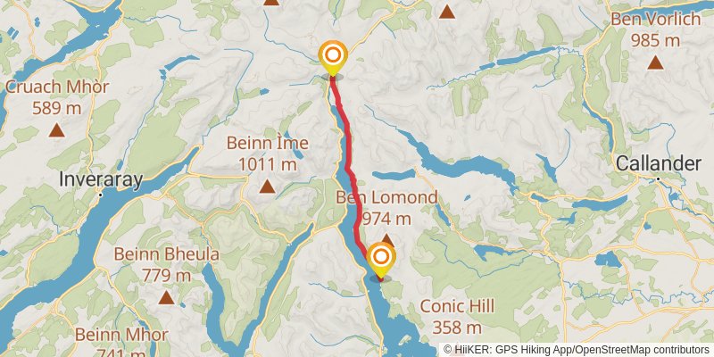 West Highland Way stage 3 Map