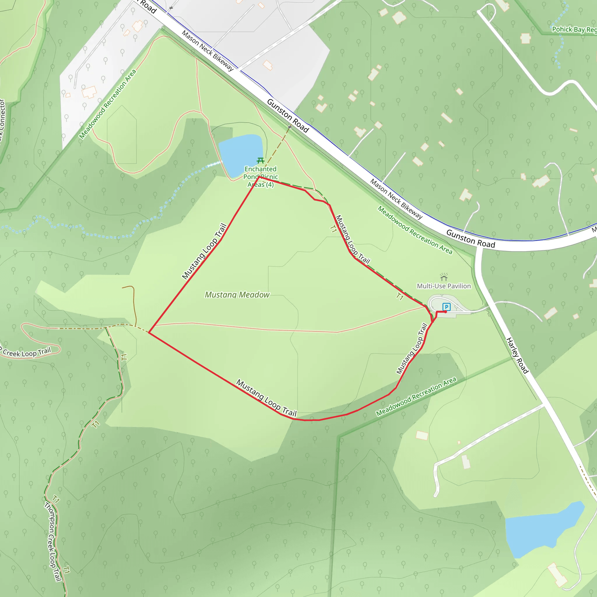 Mustang Loop Trail mobile static map