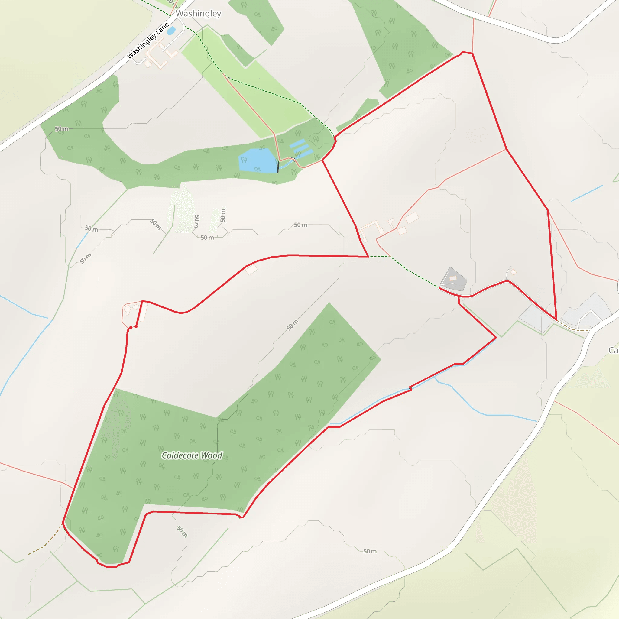 Caldecote Wood Loop mobile static map