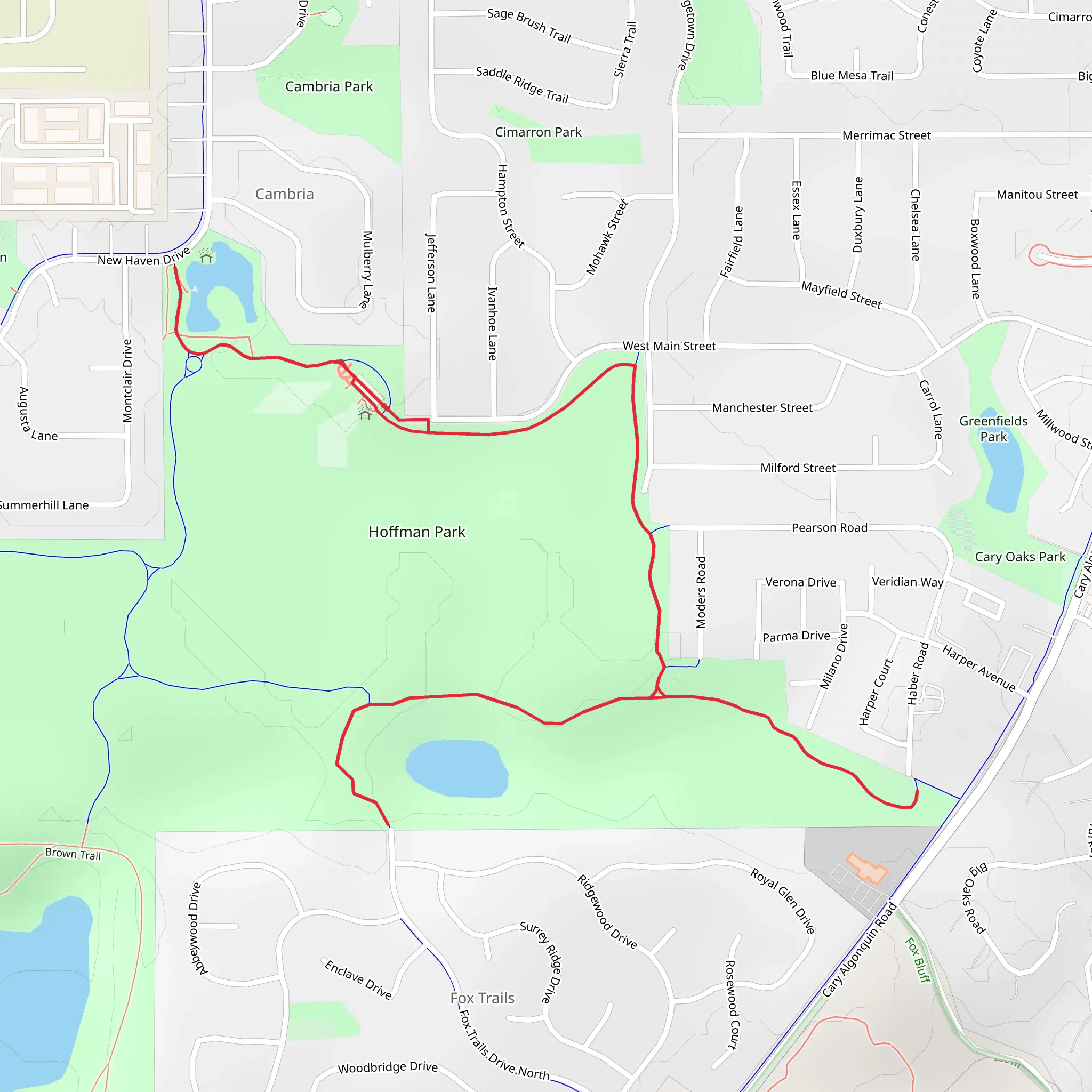 Hoffman Park Walk mobile static map