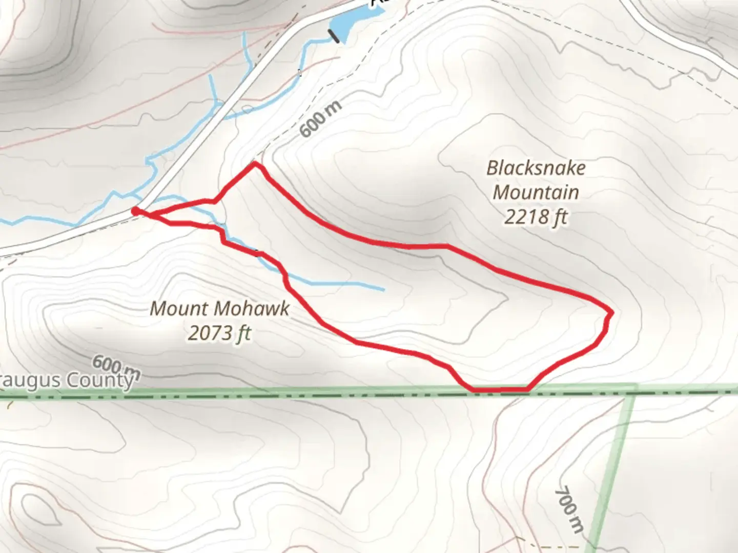 An image depicting the trail Black Snake Mountain Trail Loop and its surrounding area.