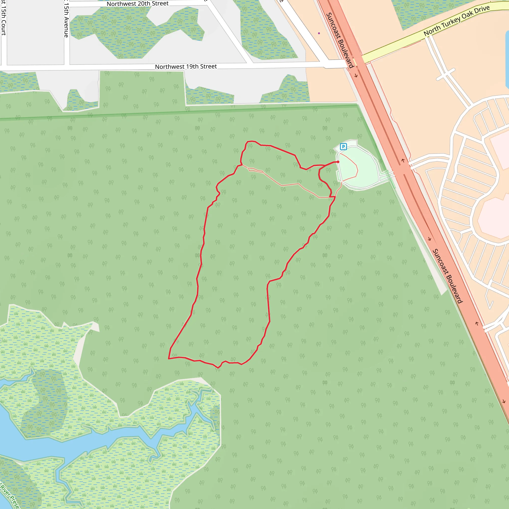Churchhouse Hammock Loop Trail mobile static map
