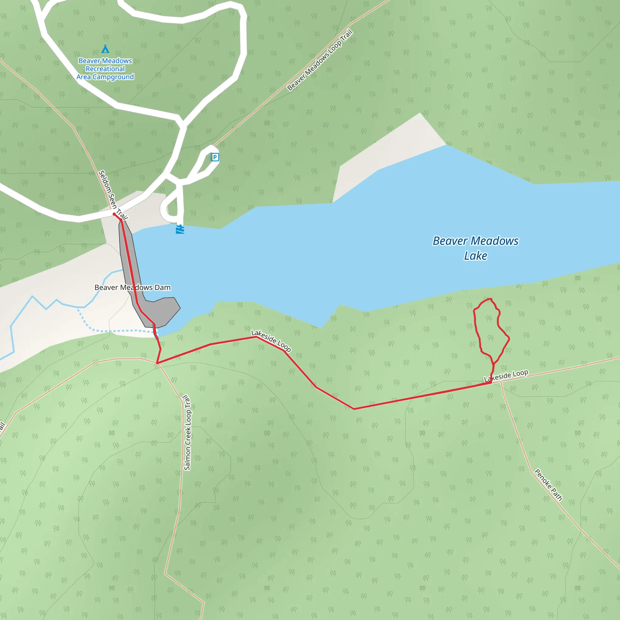 Lakeside Loop Trail mobile static map