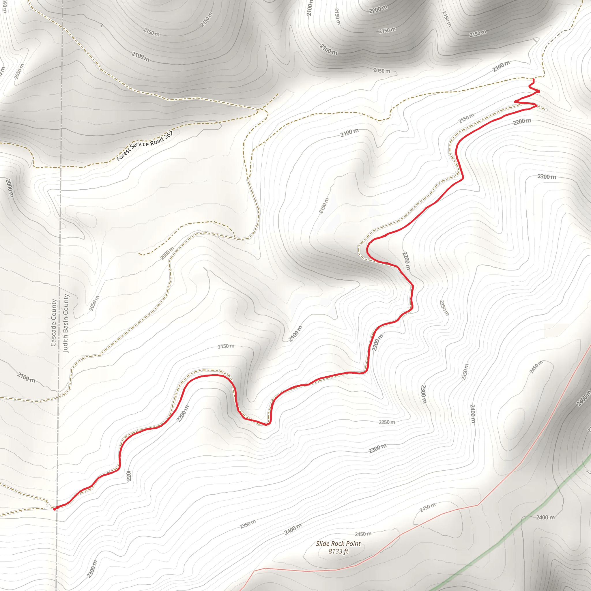 Slide Rock Point Trail mobile static map