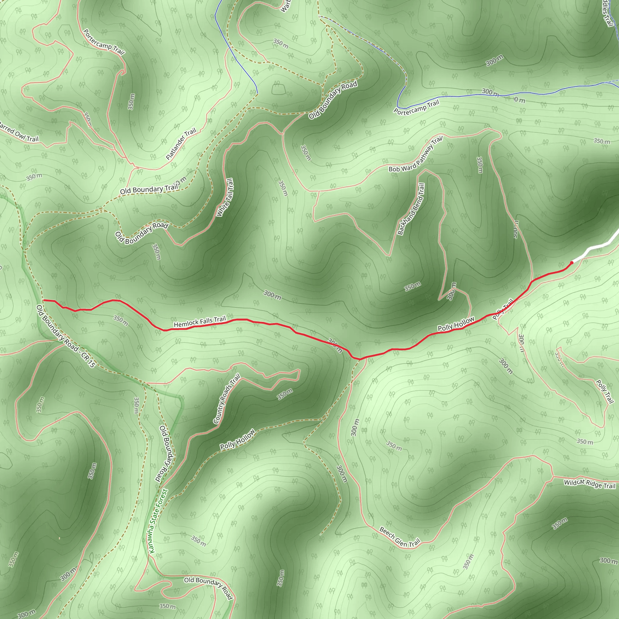 Hemlock Falls Trail mobile static map