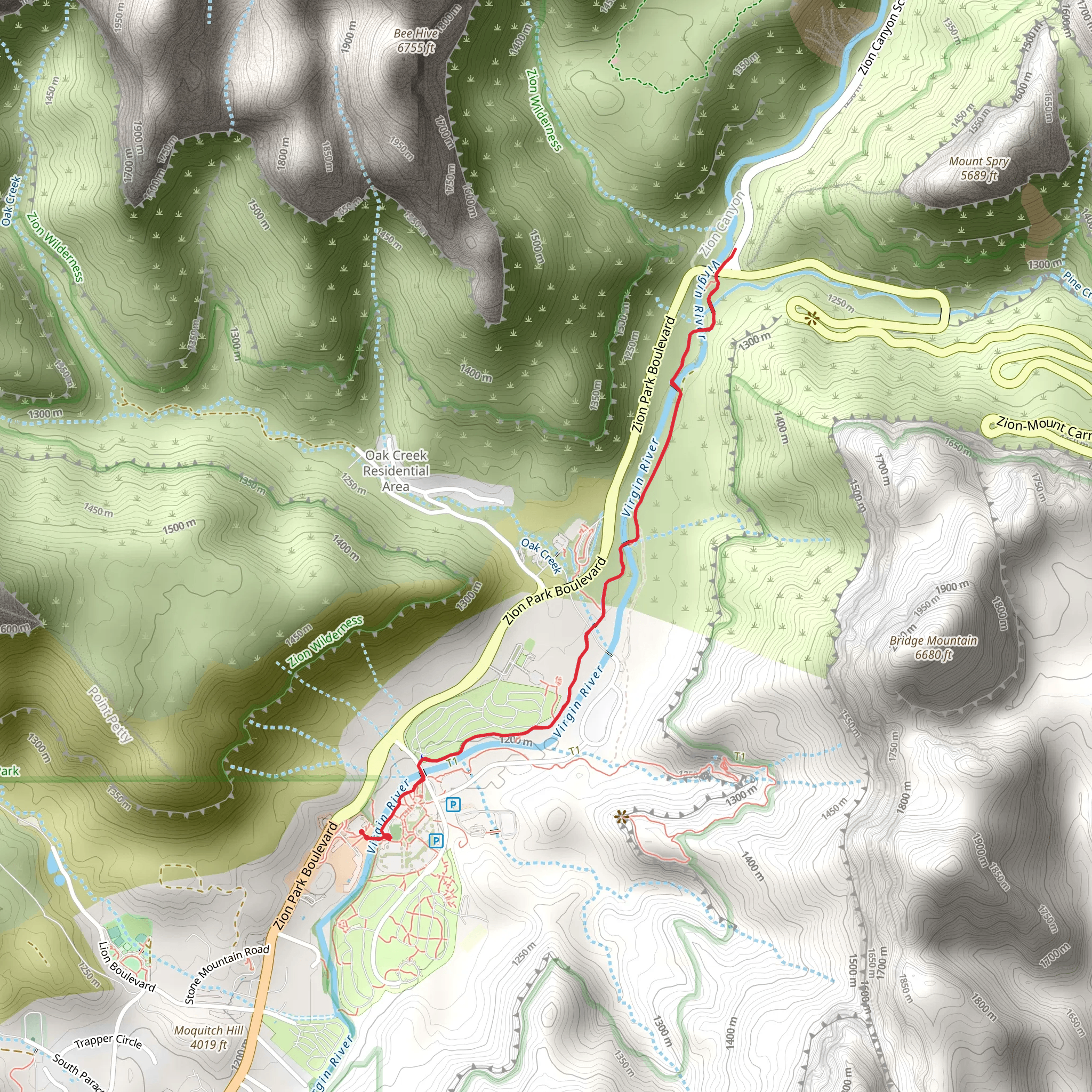 Pa’rus Trail mobile static map
