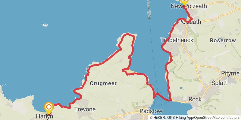 Cornwall Coast Path stage 6 Map