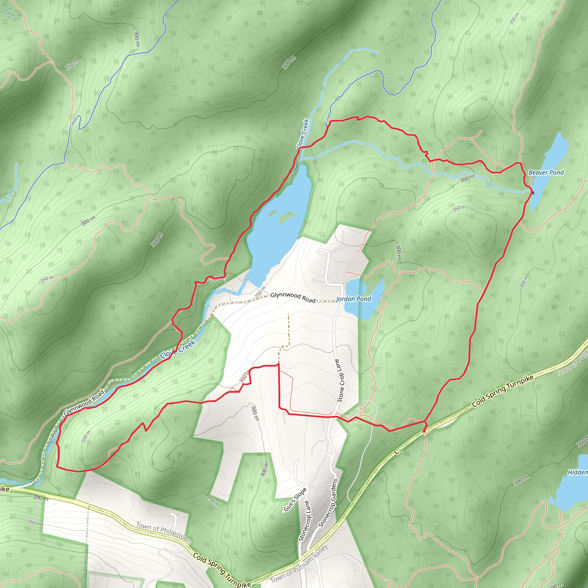 Jordan Pond and Beaer Pond Loop Trail mobile static map