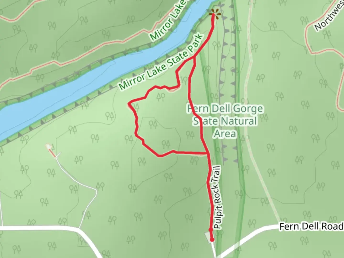 An image depicting the trail Pulpit Rock Loop Trail and its surrounding area.