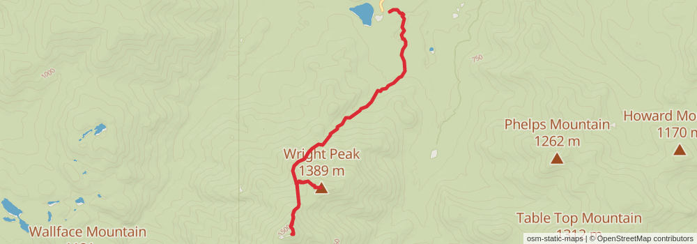 Wright Peak and Algonquin Peak Trail stage 2 Map