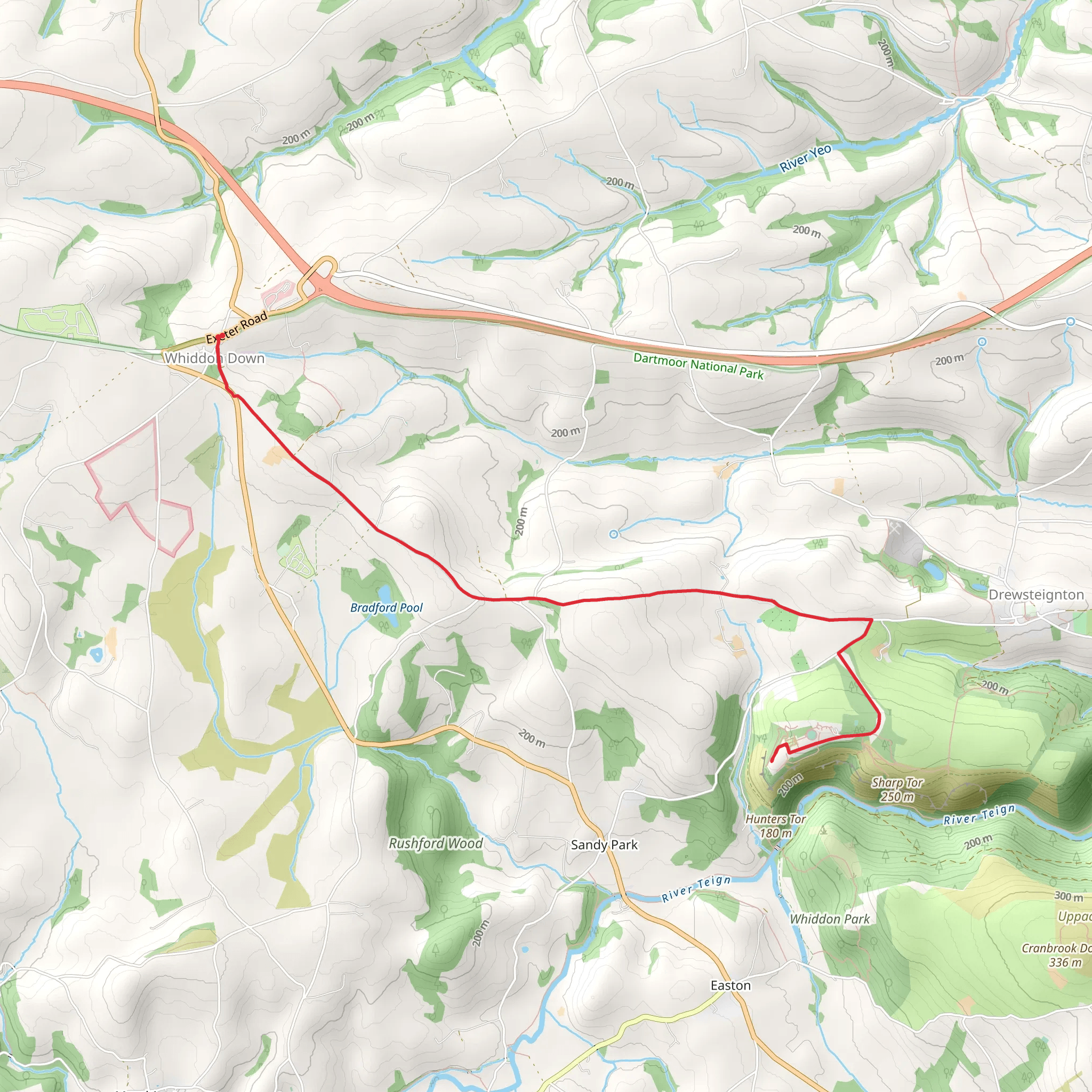 Castle Drogo mobile static map