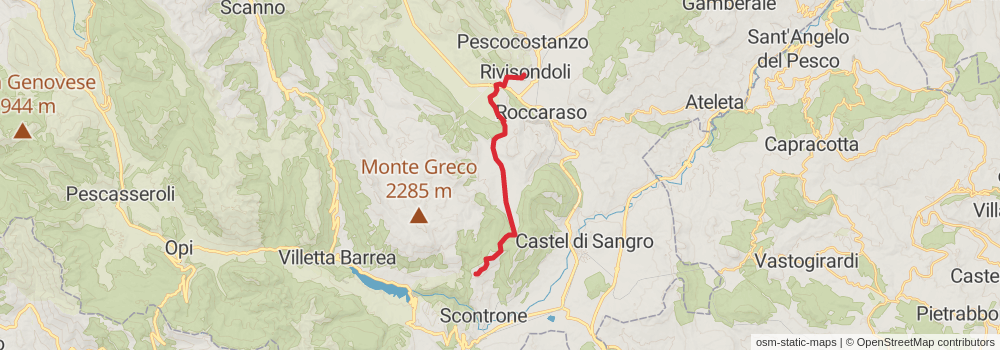 Sentiero Italia - Apennines Section stage 63 Map