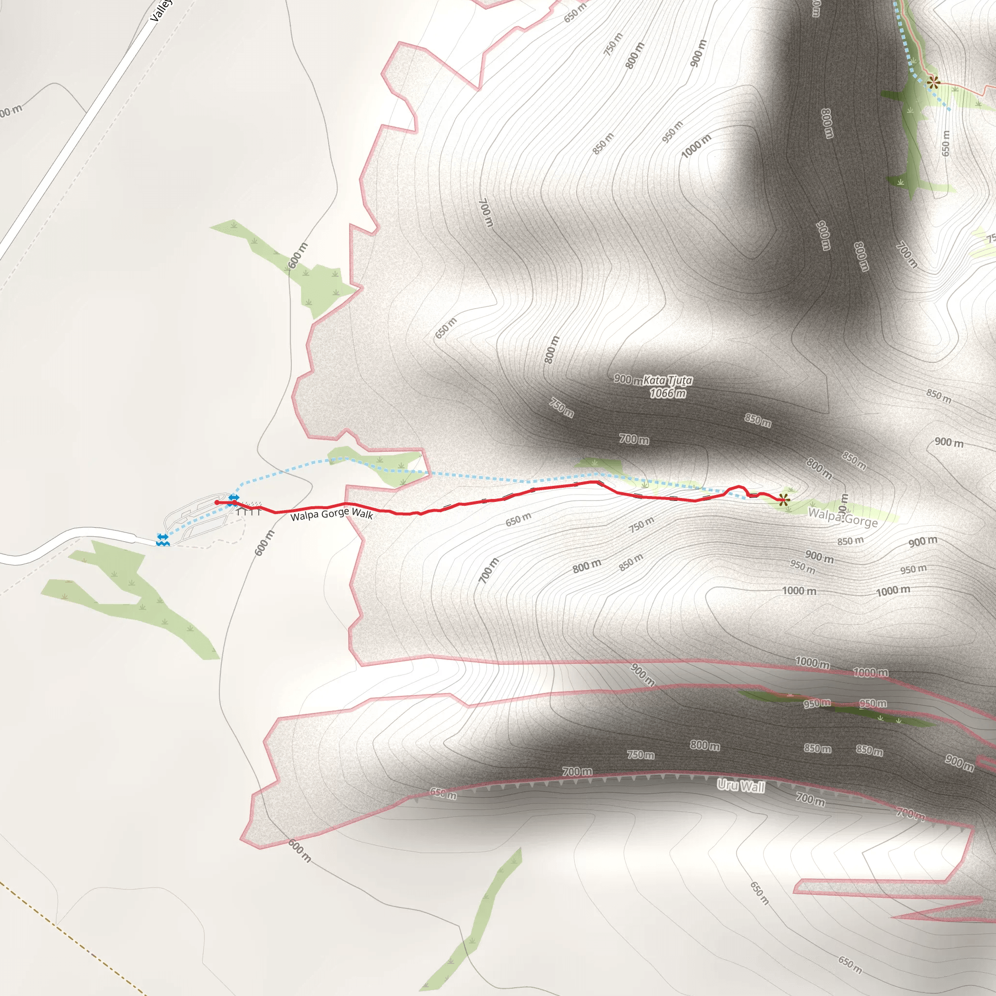 Walpa Gorge Walk mobile static map