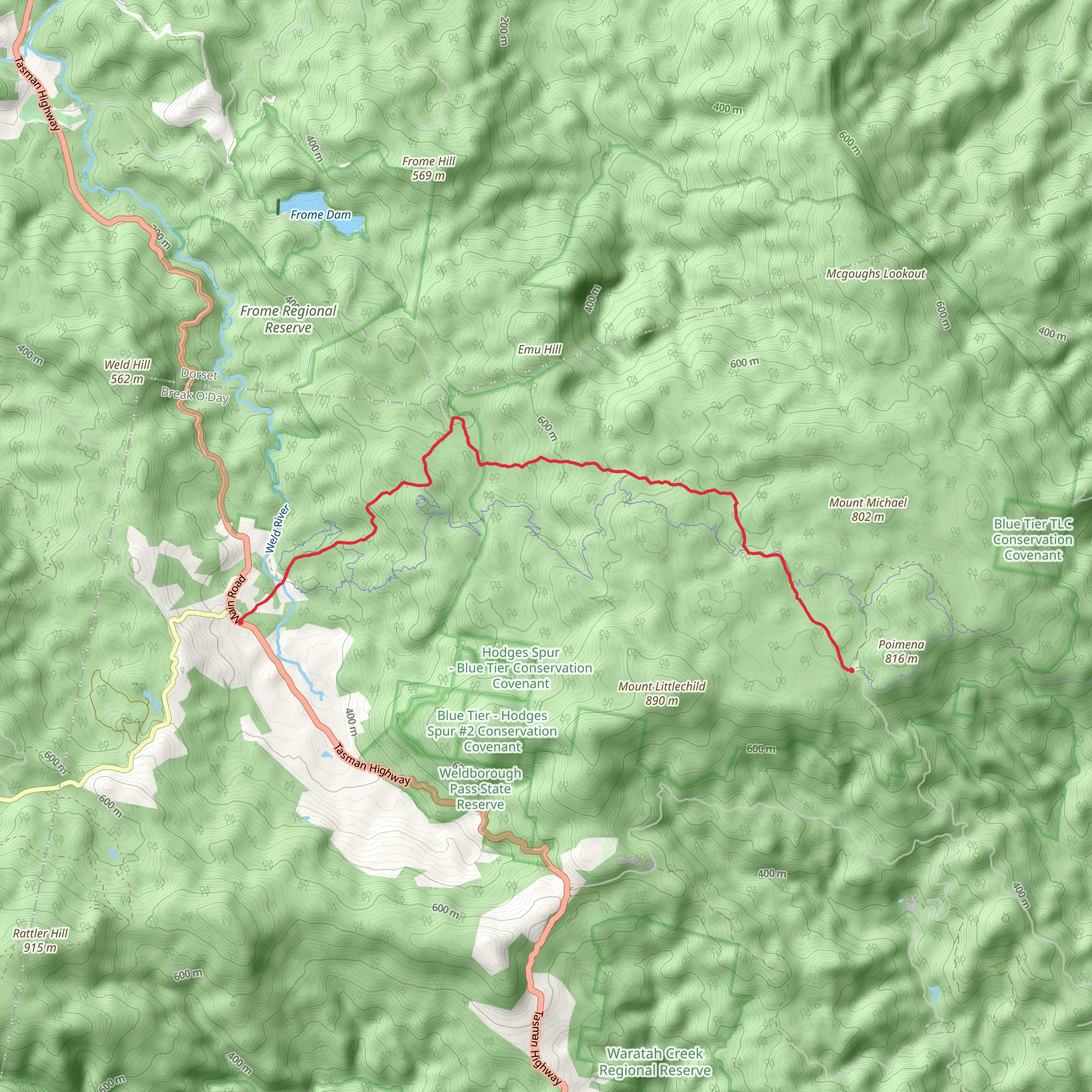 Blue Tier Heritage Trail mobile static map