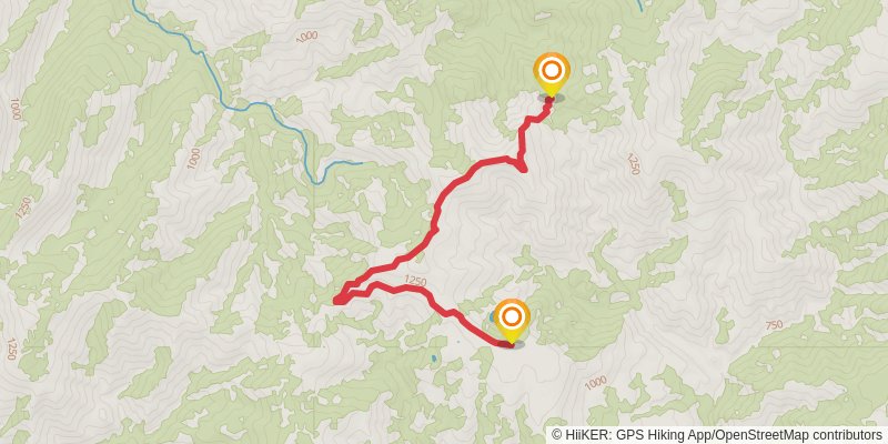 Kalmiopsis Rim Trail stage 2 Map
