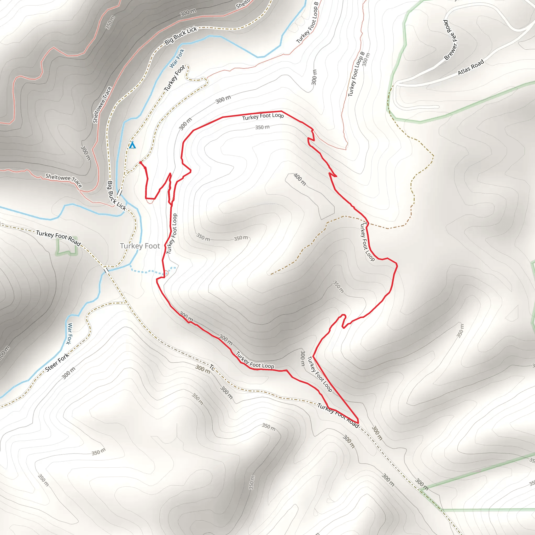 Turkey Foot Loop mobile static map