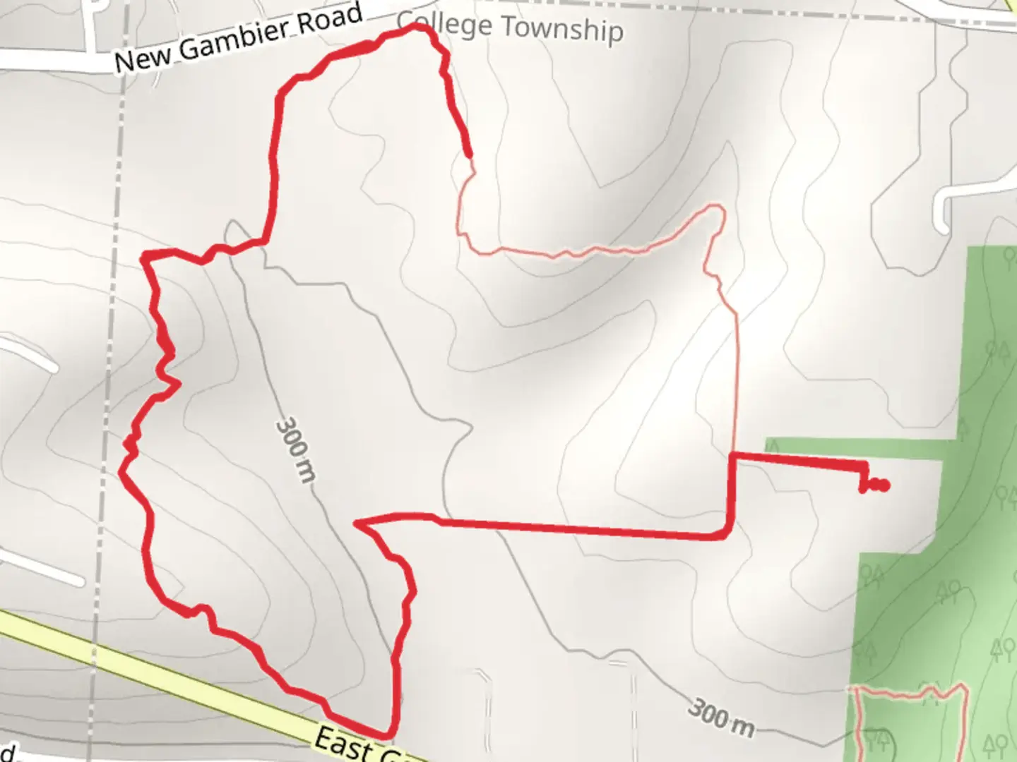 An image depicting the trail Wolf Run and its surrounding area.