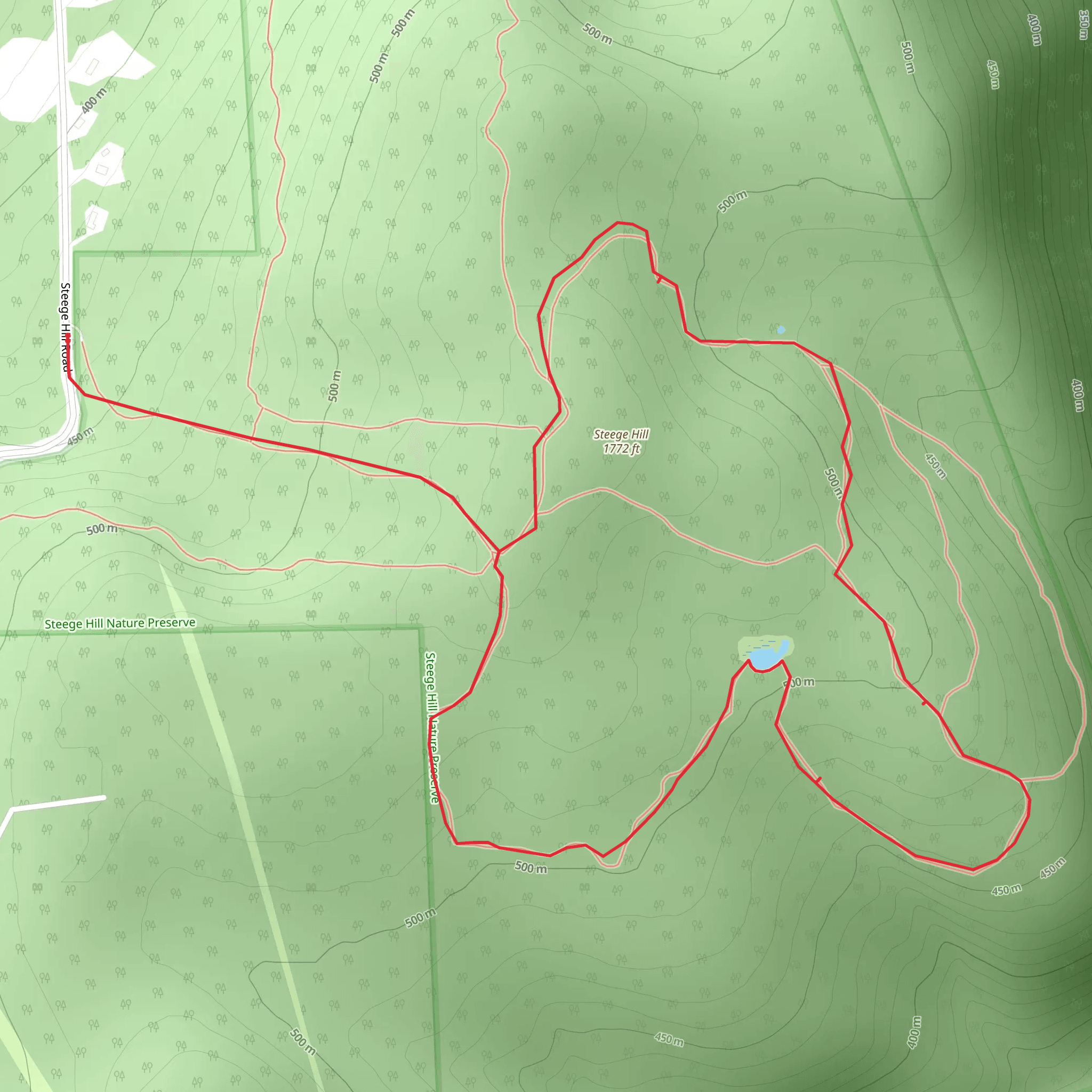 Steege Hill Loop from Steege Hill Road mobile static map