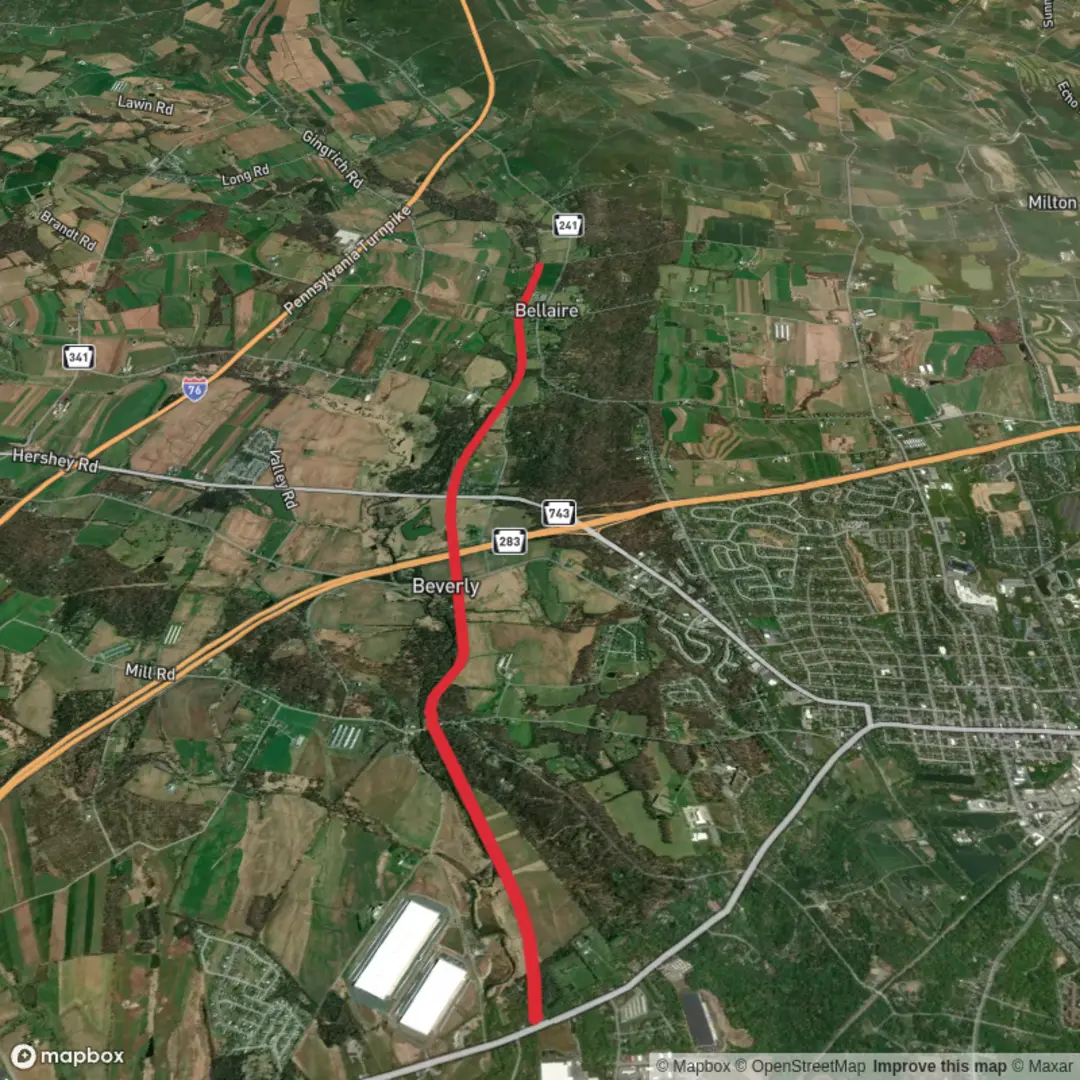 An image depicting the trail Conewago Recreation Trail to Bellaire and its surrounding area.