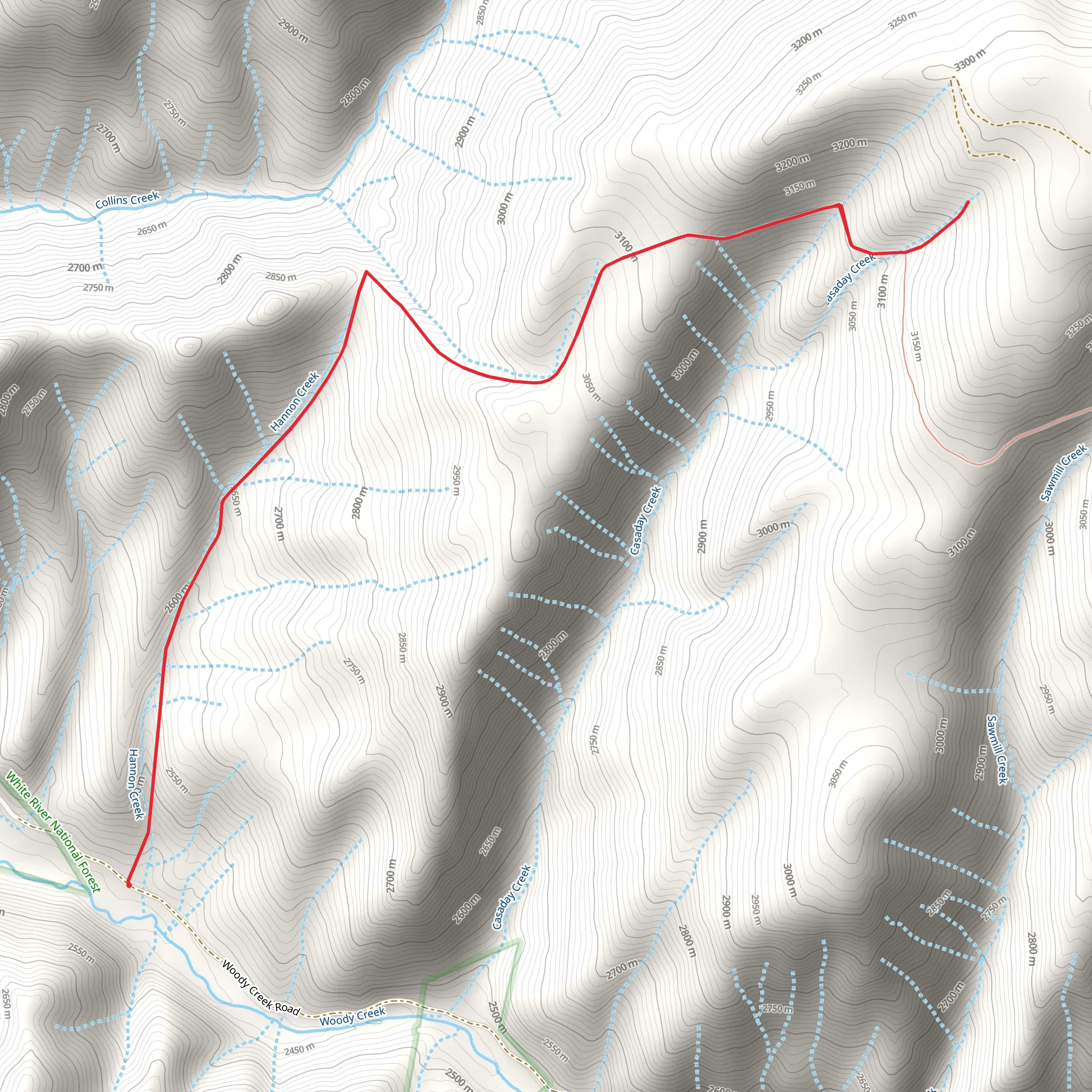 Hannon Creek mobile static map