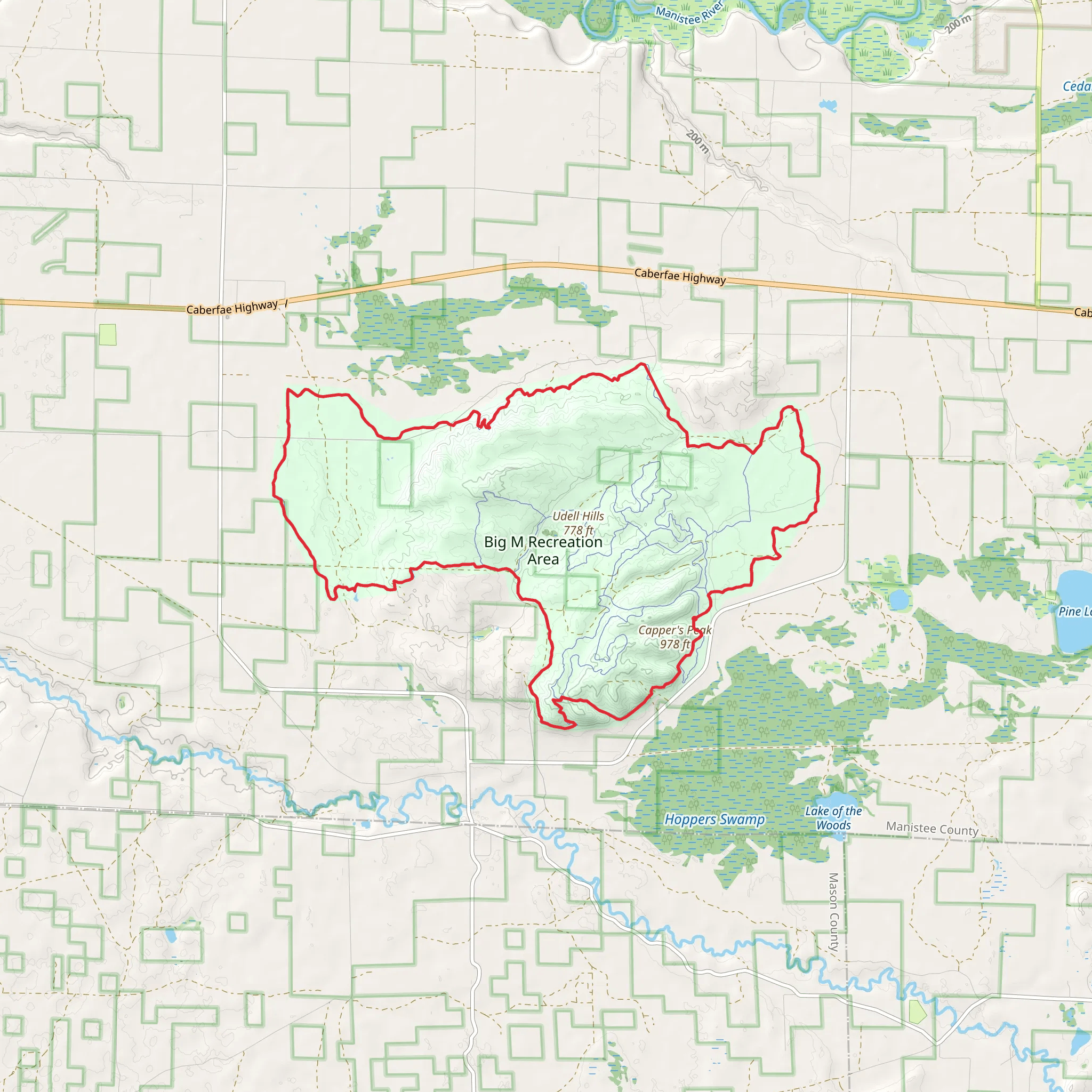 Gabriel's Horn, Road Monkey and Bullwacker Loop mobile static map