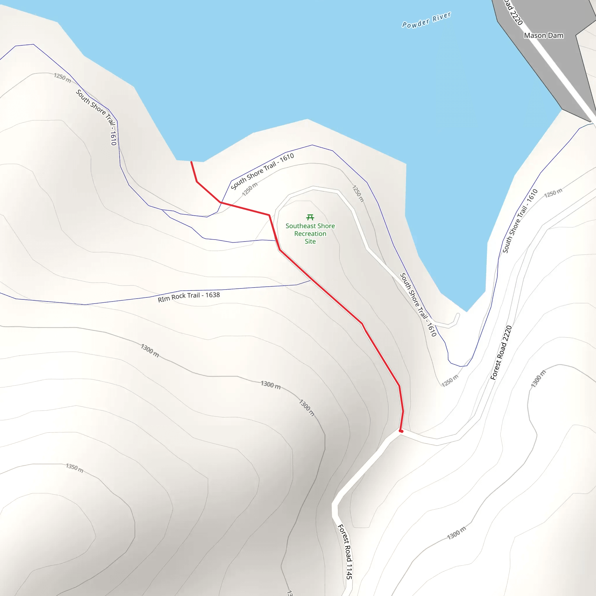 Power River Out and Back mobile static map