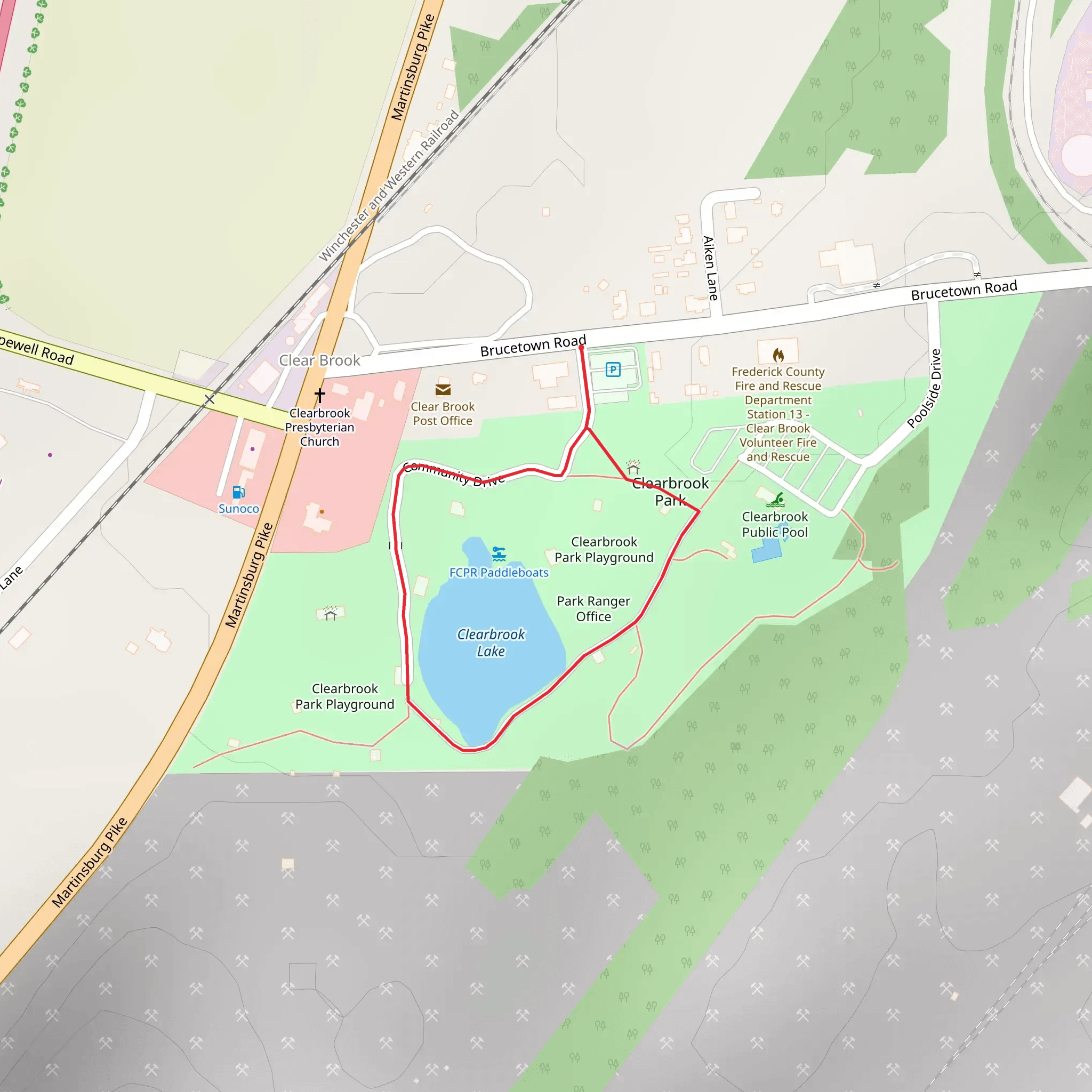 Clearbrook Lake Loop mobile static map
