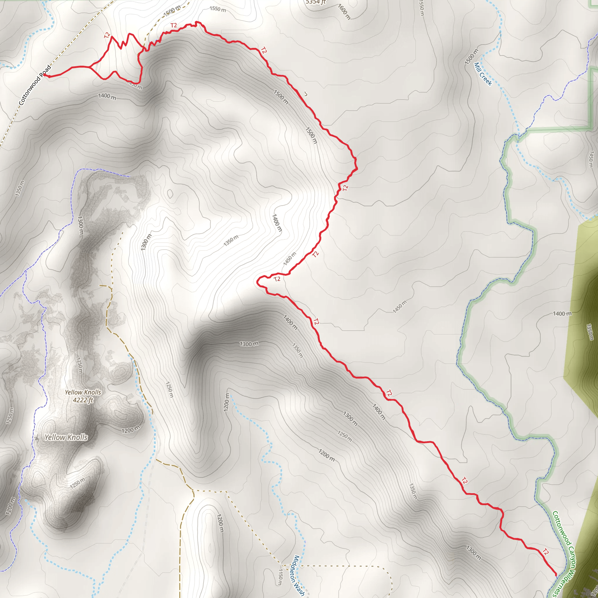 Broken Mesa Rim Trail mobile static map