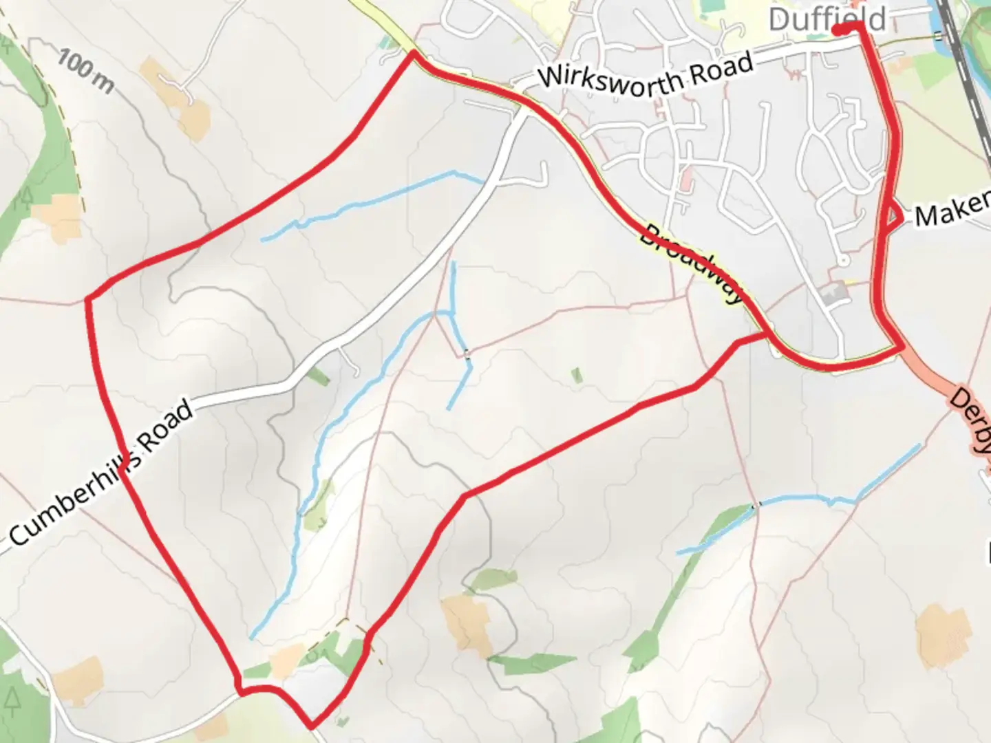 An image depicting the trail Duffield Country Park Loop and its surrounding area.