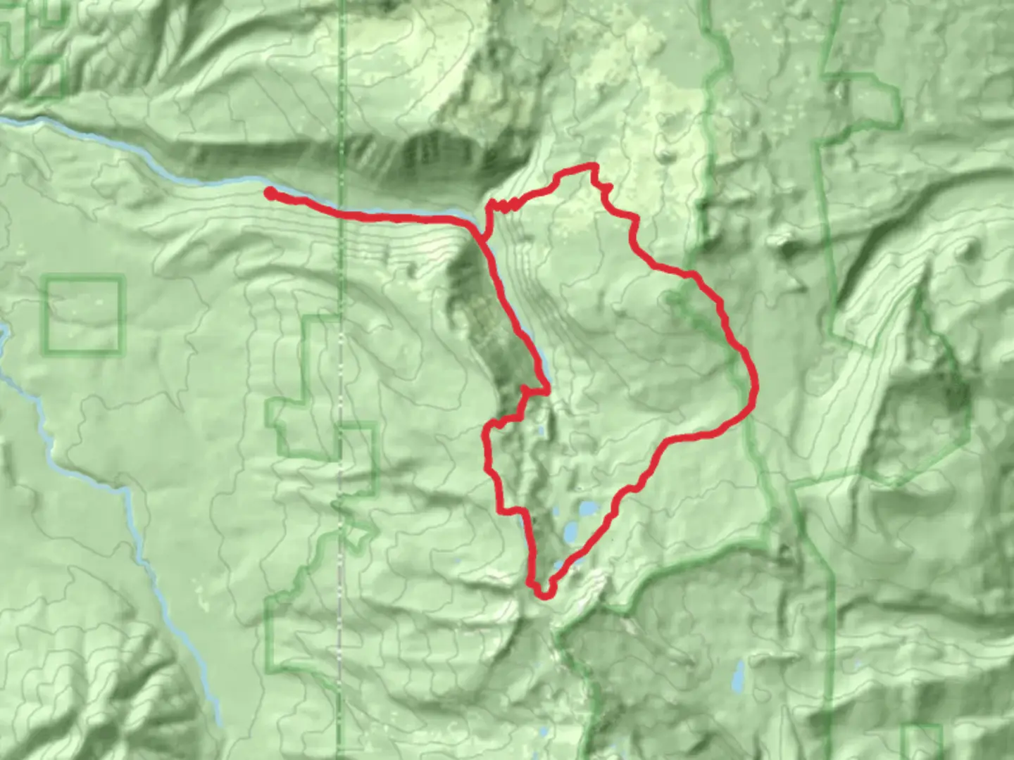 An image depicting the trail Middle Fork, Lake Alta and Mckie Camp Loop Trail and its surrounding area.
