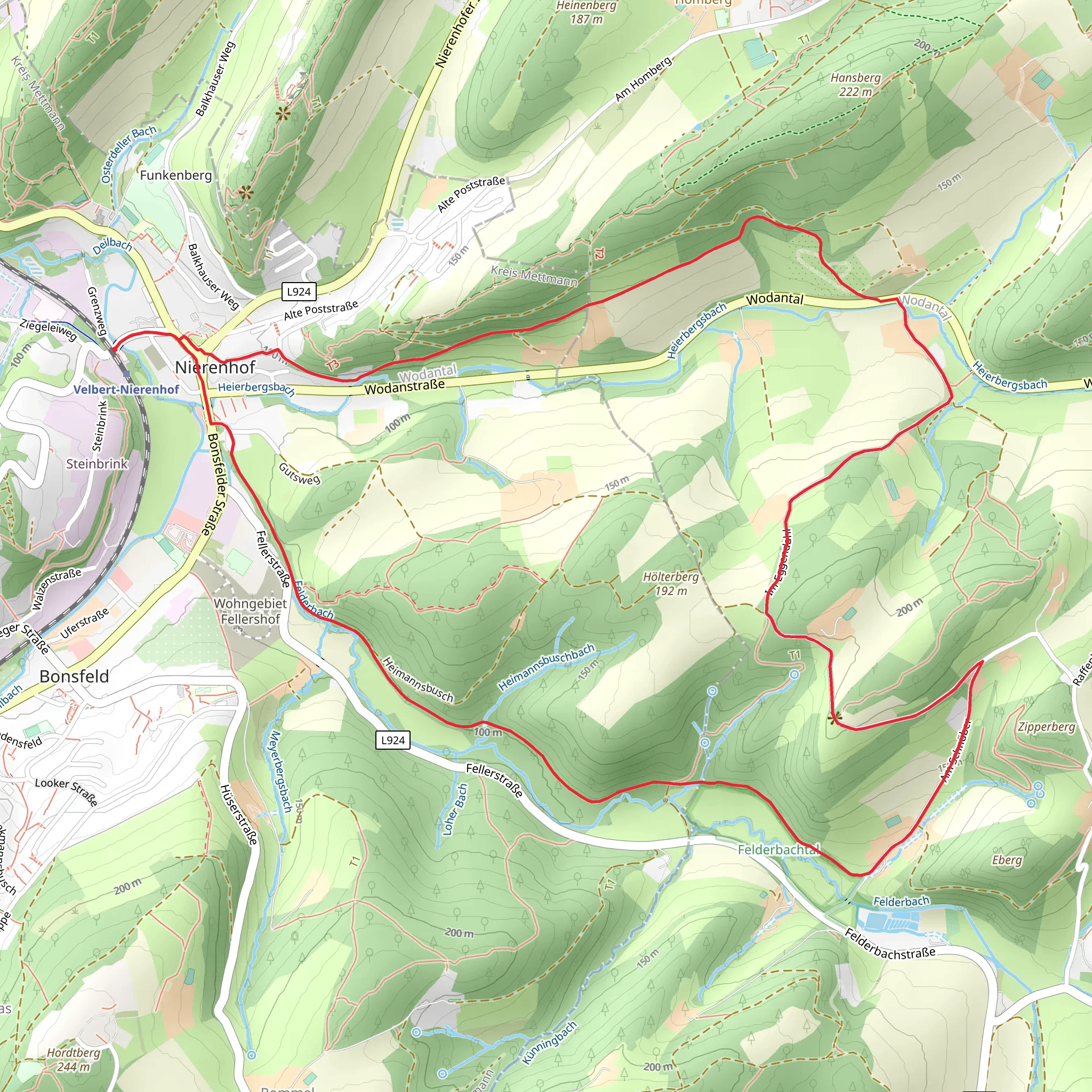 Scharfenberg, Polzenberg and Oberste Kleinbeck Loop via Rund um Hattingen mobile static map