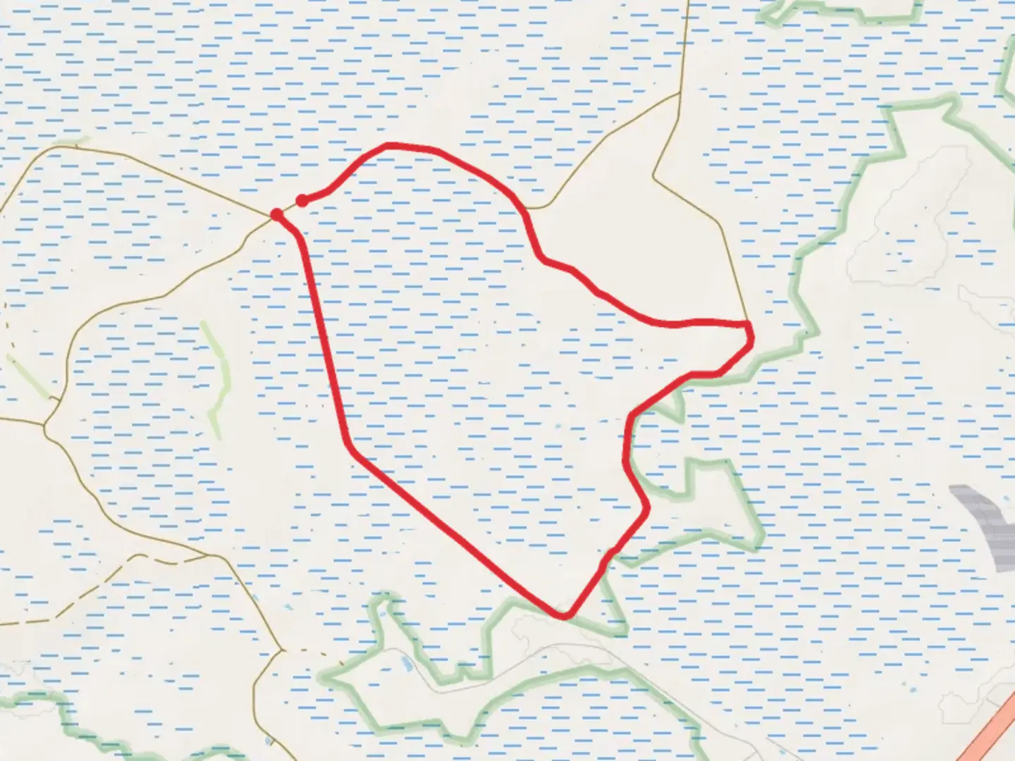 An image depicting the trail Tram Road Loop and its surrounding area.