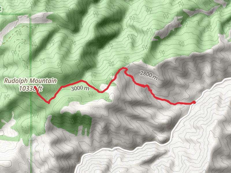 Rudolph Mountain Trail mobile static map
