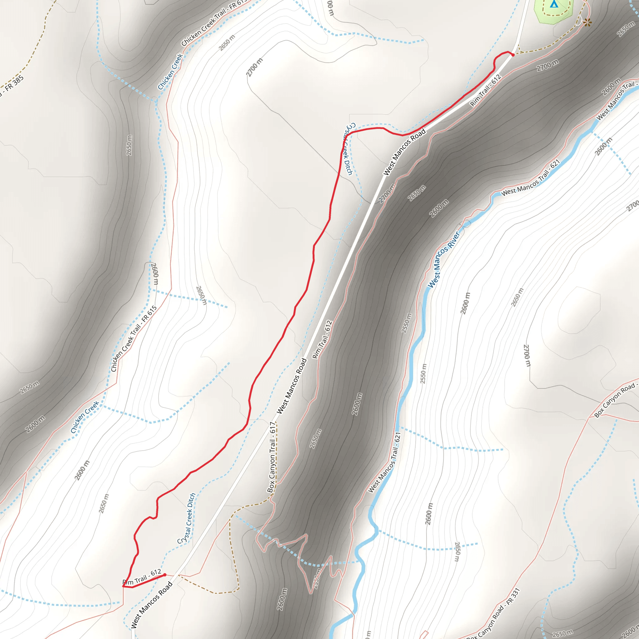 Doc Lowell Trail mobile static map