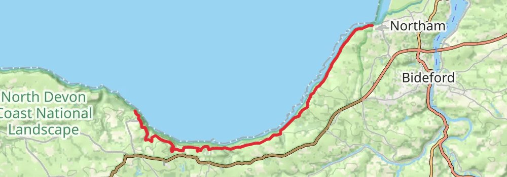 South West Coast Path stage 8 Map