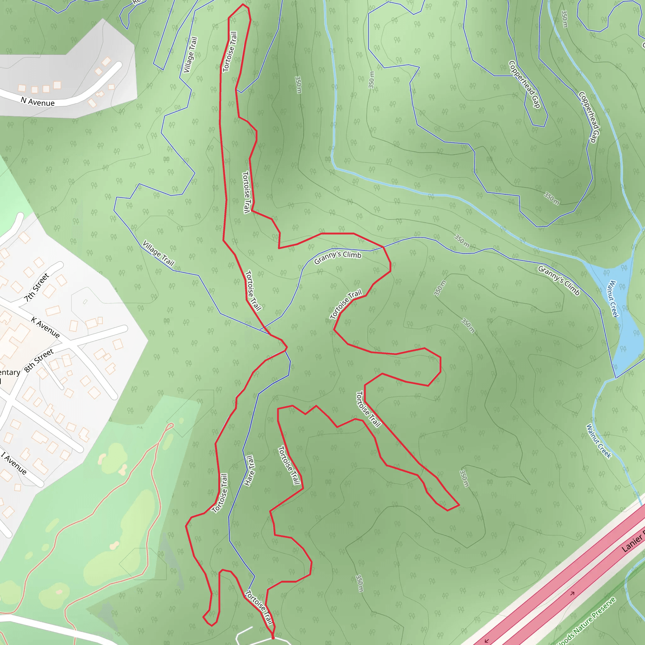 Tortoise Loop Trail mobile static map