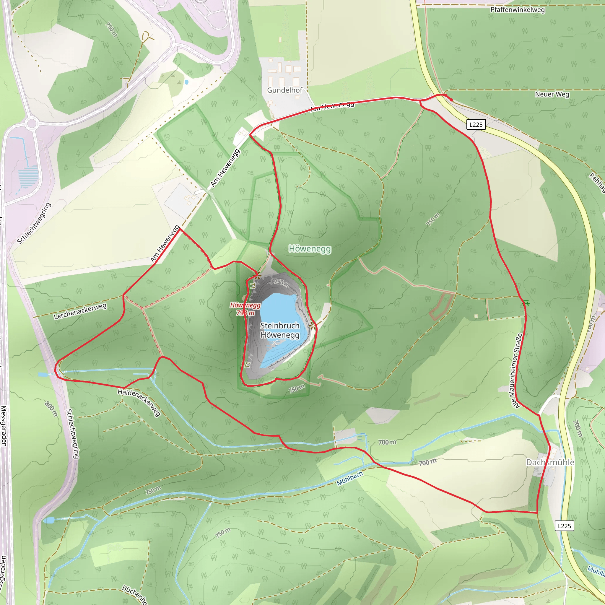 Höweneg and Höweneggkratersee Loop mobile static map