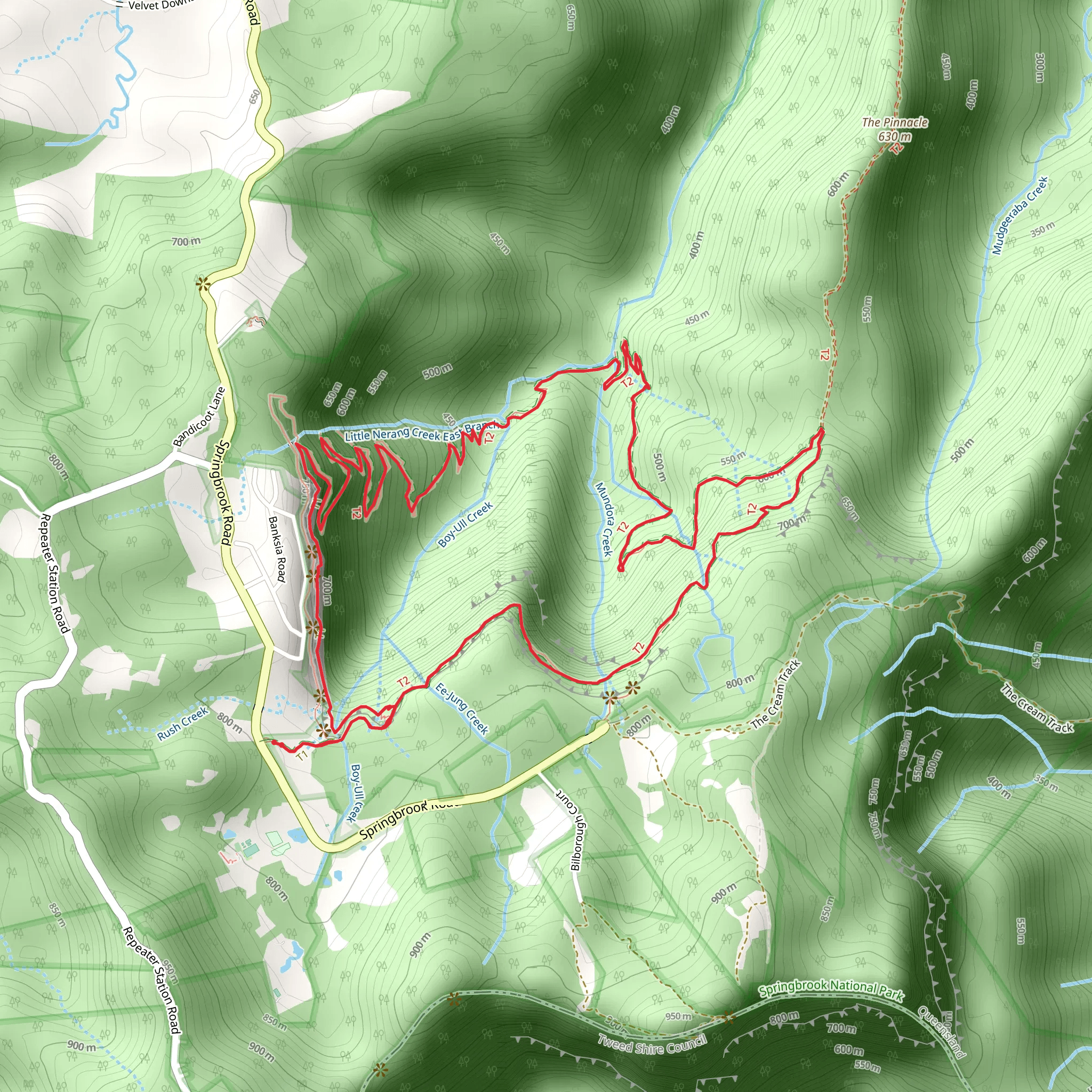Warrie Loop Trail mobile static map