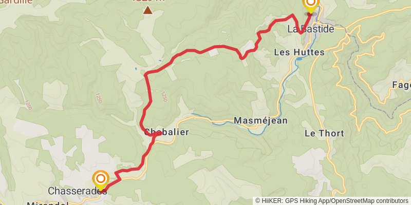 GR70 - Stevenson Trail stage 8 Map