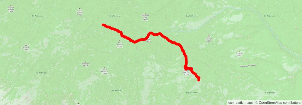 Southwestern Horseshoe Trail stage 124 Map