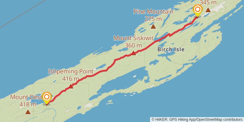 Greenstone Ridge Trail stage 2 Map