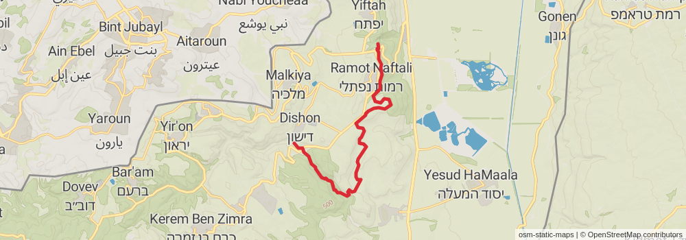 Israel National Trail stage 3 Map