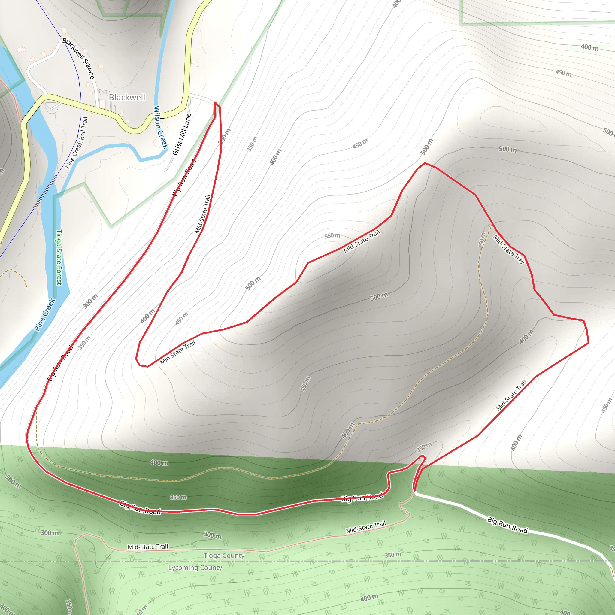 Mid-State Loop Trail mobile static map