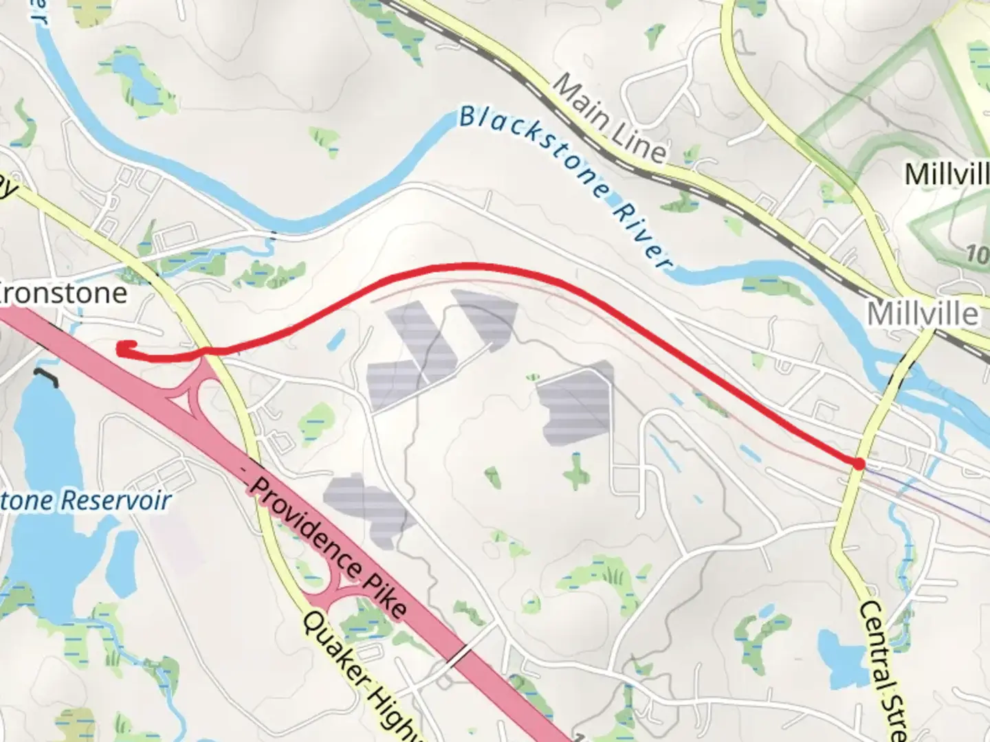An image depicting the trail Southern New England Trunkline Trail and its surrounding area.