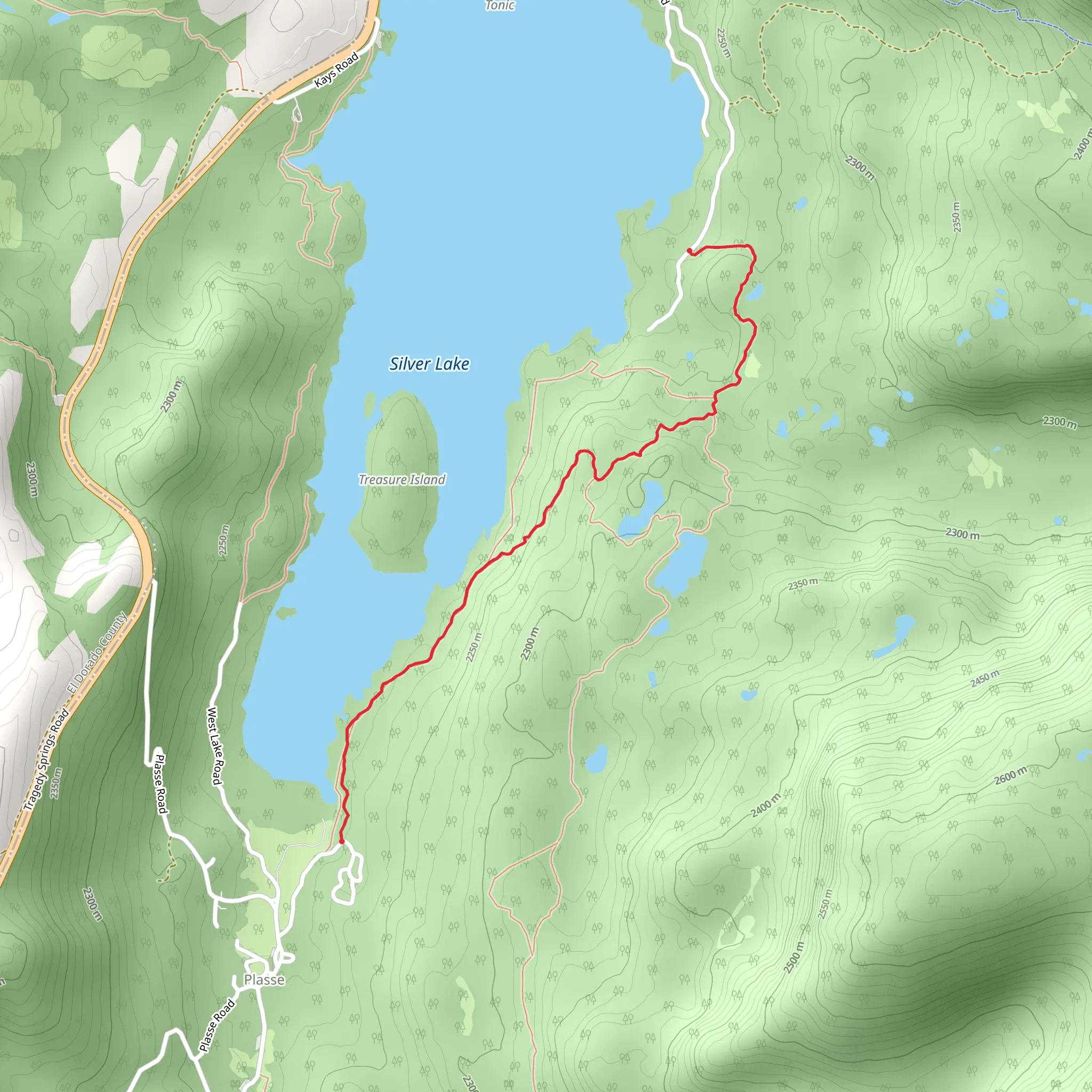 Minkalo Trail via Silver Lake Trail mobile static map