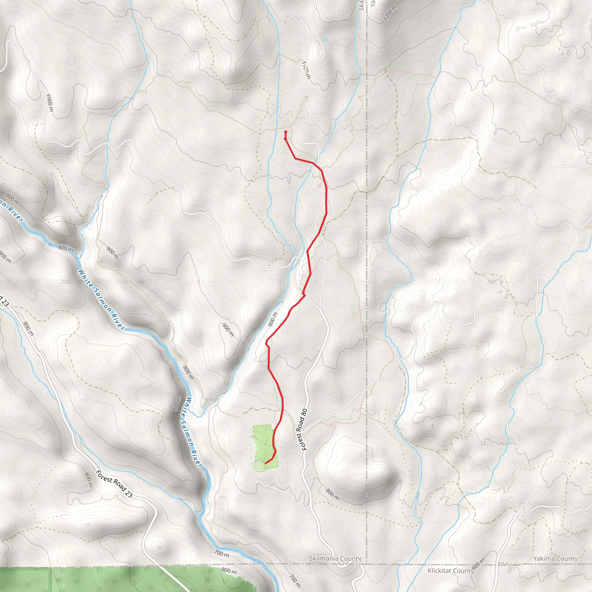 Wicky Creek Trail mobile static map