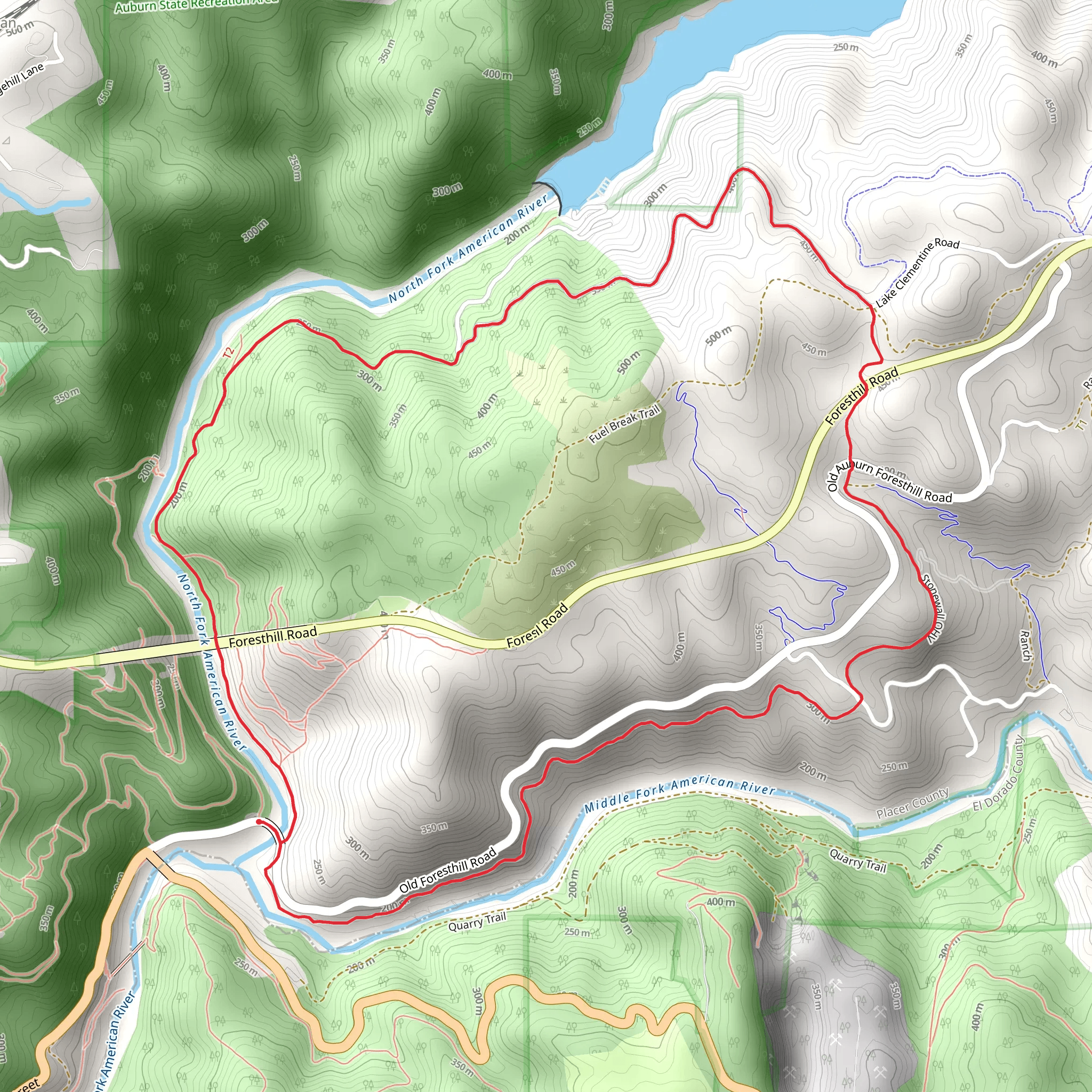 Clementine - Confluence Loop Trail mobile static map