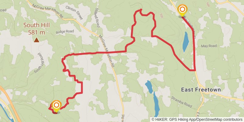 Finger Lakes Trail stage 34 Map