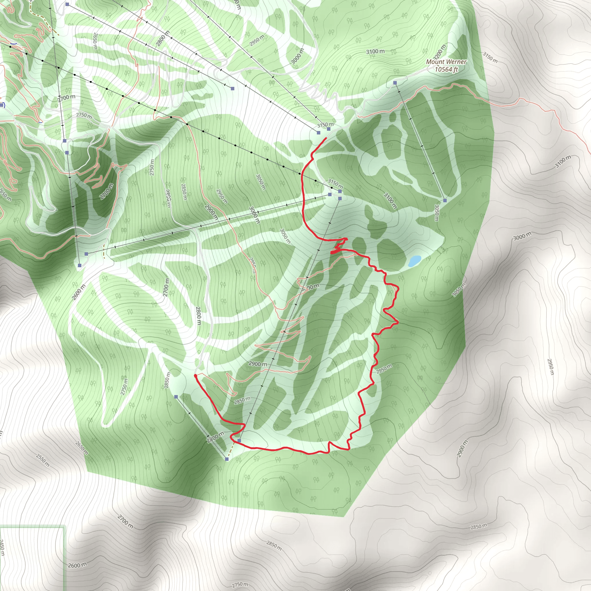 Pete's Wicked Trail mobile static map